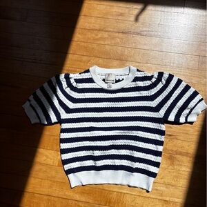 Industry Navy and White Striped Sweater